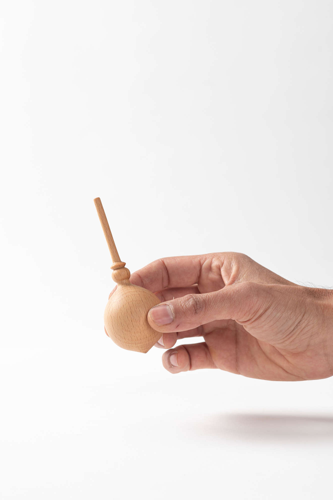 wooden spinning top